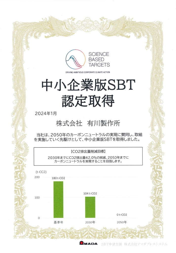 中小企業版SBTを取得しました